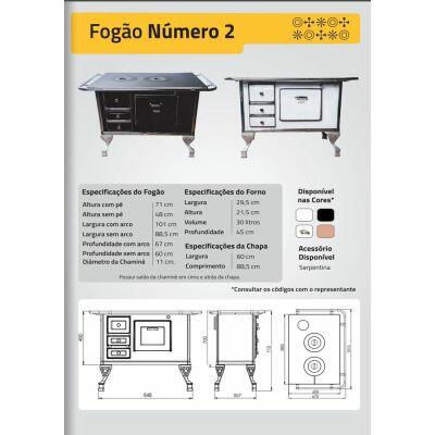 Fogão A Lenha N2 101Cm Branco Maestro