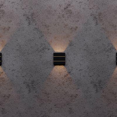 Arandela Led 6w 3000k Pilar Preto Bivolt Taschibra