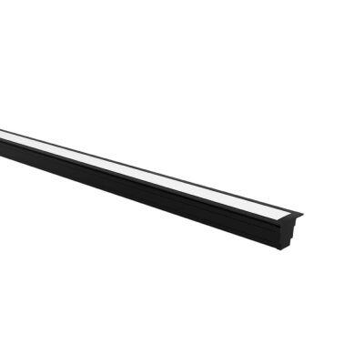 Perfil De Led Embutir 25x17 17x25x2000mm Preto Taschibra