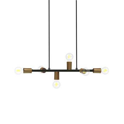 Pendente Metalico 6xe27 Buds Ouro Bivolt Taschibra