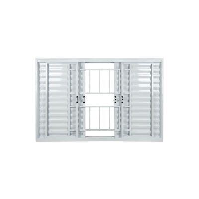 Janela Veneziana de Correr Alumínio 1,00M X 1,50M 6 Folhas Standart Branca com Grade CRV