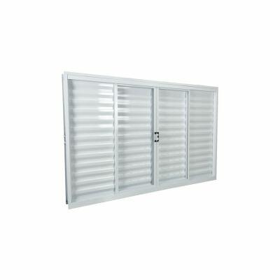 Janela Veneziana de Correr Alumínio 1,00M X 1,50M 6 Folhas Standart Branca CRV