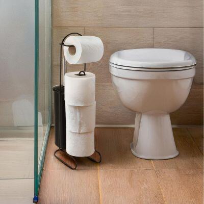 Porta Papel Higiênico de Chão Black Arthi