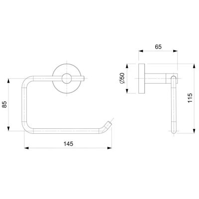 Papeleira New City Preto Matte Celite