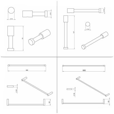 Kit de Acessórios 4pcs Flow Cromado Celite