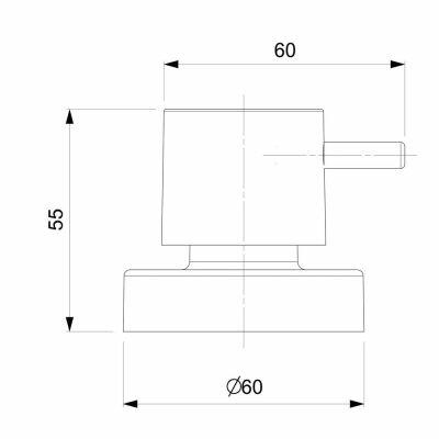 Acabamento De Registro 1/2" a 1" Bas Docol Basic Cromado Celite