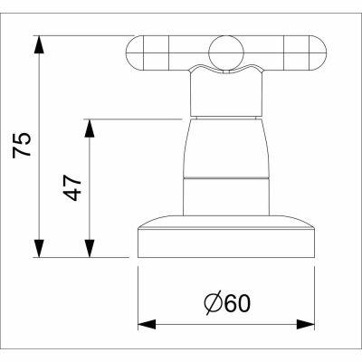 Acabamento De Registro 1/2" a 1" Cross Cromado Celite
