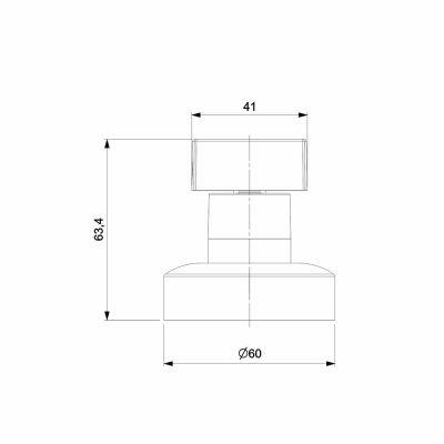 Acabamento De Registro 1/2" a 1" Bas Deca Flow Preto Matte Celite