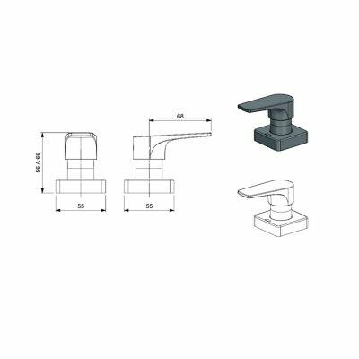 Acabamento De Registro 1/2" a 1" Bas Deca Noronha Cromado Celite