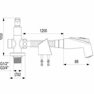 DUCHA HIG C/REG 1/2" E 3/4" SMART CROMADO C/DERIV