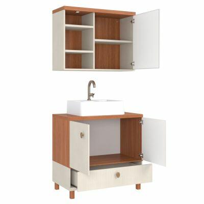 Espelheira MDF/MDP 80cm Verona Cinamomo C-Linea