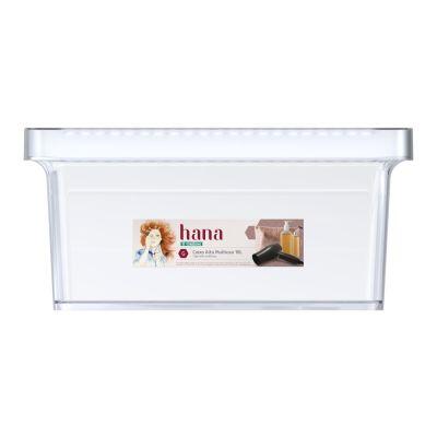 Caixa Alta c/Tampa Hana Cristal G 18L 31,5x40,5x19,2cm