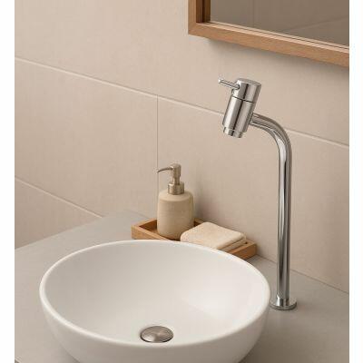 Torneira para Banheiro de Mesa Bica Alta 1/2" Lyn Cromado Addra