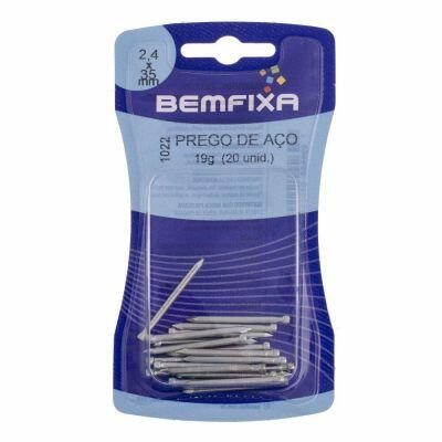 Prego de Aço sem Cabeça 20 Peças 2,5x33mm Bemfixa