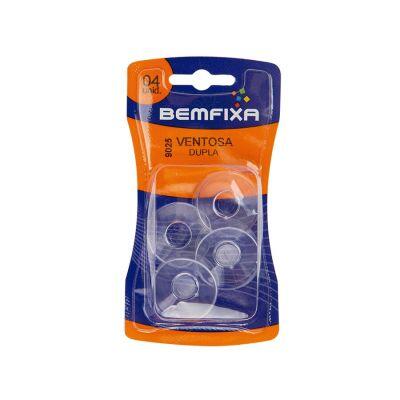 Ventosa Dupla 4 Peças 9025 PVC Fixação de Tampos de Vidro Bemfixa Ventosa Dupla 4 Peças 9025 PVC Fixação de Tampos de Vidro Bemfixa