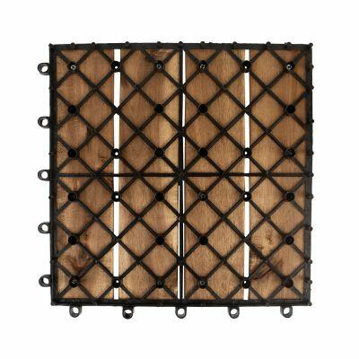 Deck de Madeira Jasmin 4 Ripas Natural Fosco 30x30cm Fascino