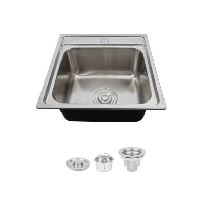 Cuba para Cozinha de Sobrepor com Válvula Inox 42x42cm Addra