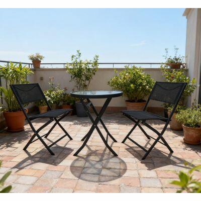 Conjunto Mesa e Cadeiras Jurerê UP Cinza 3 Peças Fascino