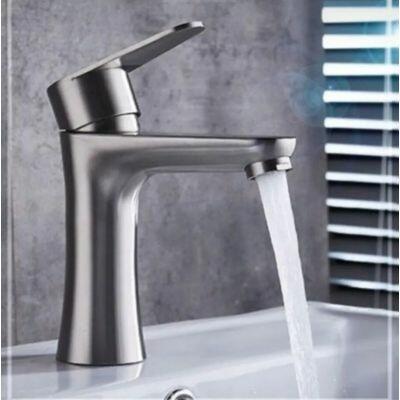 Torneira Misturador Monocomando para Banheiro de Mesa Bica Baixa 1/2" Rio Aço Escovado Addra