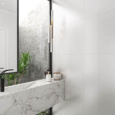 Revestimento de Parede Branco Elegance Borda Reta Classe A 31x60cm Ilhabella