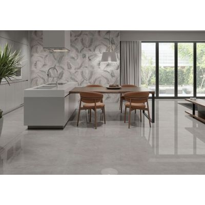 Porcelanato Gales Cinza Retificado Polido 61x120cm Damme