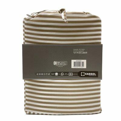 Jogo de Cama Solteiro 90x190cm Dreams Bege Listrado Diagonal