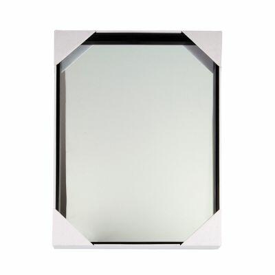 Espelho 60x40cm Retangular Preto Diagonal