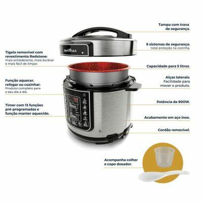 PANELA PRESSAO ELET 5L 900W BPP05 INOX 220V