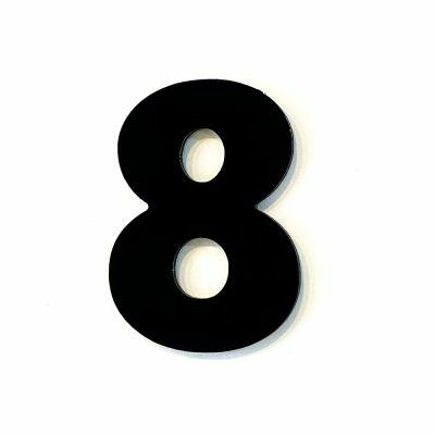 Numero Residencia 13cm Acm 8 Preto Kami Acrilicos