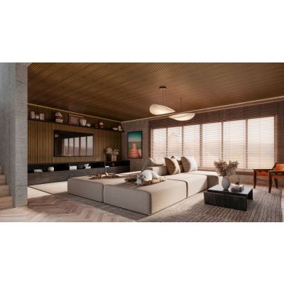 Painel Ripado EVA Autocolante 10cm x 2,5m Madeto Nogueira Natural Meu Rodapé