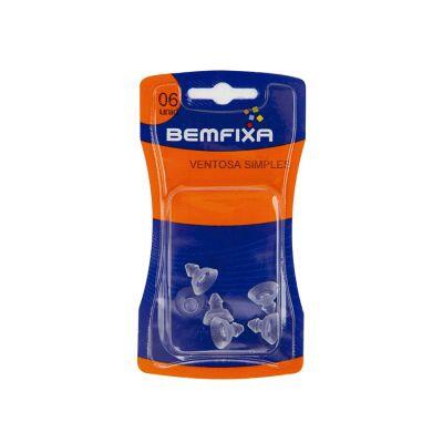 Ventosa Simples 6 Peças 9027 PVC Bemfixa