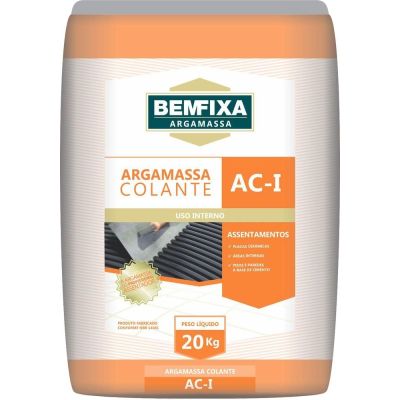 Argamassa AC1 Interno 20kg Cinza Bemfixa