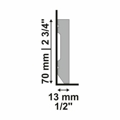 Rodapé Poliestireno Lev71 7cm x 2,4m Santa Luzia