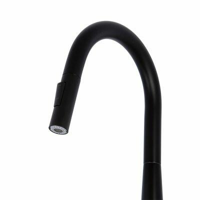 Torneira Misturador Monocomando para Cozinha de Mesa Onda Slim Black Matte Addra
