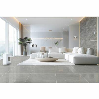 Piso Cerâmico Londres Cimento Retificado Polido 86x86cm Incefra