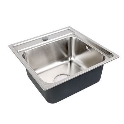 Cuba para Cozinha de Sobrepor com Válvula Inox 42x42cm Addra