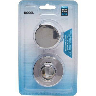 Acabamento para Registro 1/2", 3/4" e 1" Riva Cromado Docol