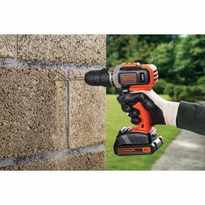 Furadeira Parafusadeira de Impacto Bateria 20V BCD704C1-BR Bivolt Black+Decker