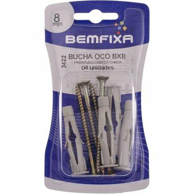 Bucha para Concreto com Parafuso Bemfixa 8mm 4 Peças 3422