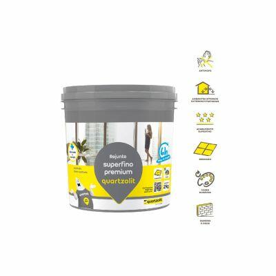 Rejunte Superfino Quartzolit Cinza Ártico 2kg