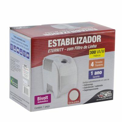 Estabilizador Eternity 300VA Bivolt Cinza Force Line