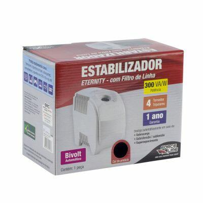 Estabilizador Eternity 300VA Bivolt Preto Force Line
