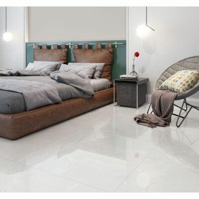 Piso Polido Glace/Orion Cinza Marmoriz Retificado Extra 83x83cm Málaga