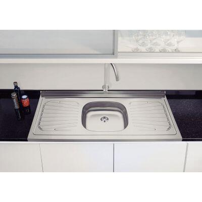 Pia de Cozinha com Válvula Standart Inox Polido 120x52cm Aço Inox Tramontina
