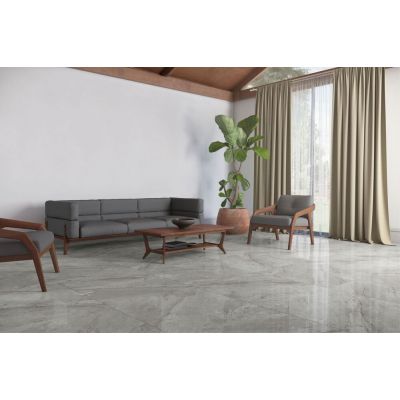 Porcelanato Polido Sirius Gray Retificado Extra 84x84cm  Elizabeth