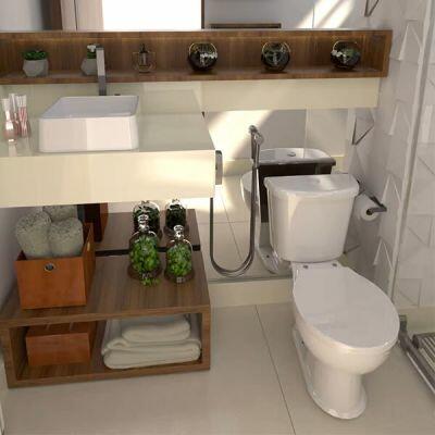 Vaso Sanitário com Caixa Acoplada Porto 3/6L Branco Luzarte