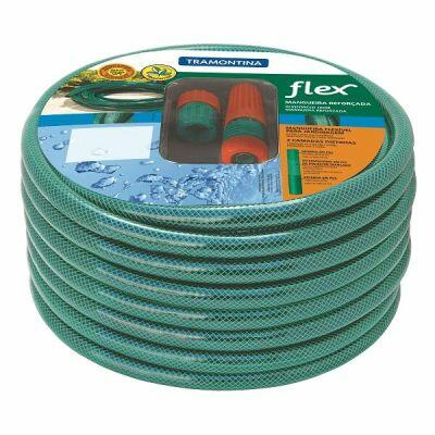Mangueira Flex Regulável com Esguicho 15m Verde Tramontina