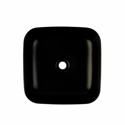 Cuba para Banheiro de Apoio Louça Quadrada Preta 39x14cm Viena Addra