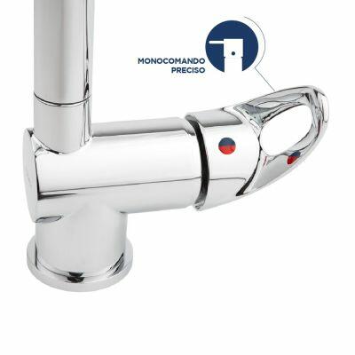 Torneira Misturador Monocomando para Cozinha de Mesa Bica Alta 1/2" Rubi Cromado Addra
