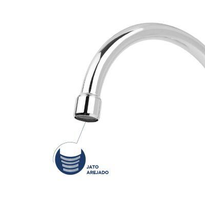 Torneira Misturador Monocomando para Cozinha de Mesa Bica Alta 1/2" Gota Cromado Addra